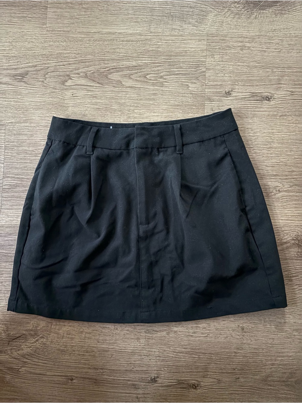 True Craft Black Mini Skirt with Belt Loops